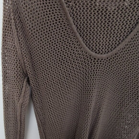 Ann Taylor Loft Open Stitch Hoodie • 100% Cotton • Sm • Taupe - Picture 12 of 16